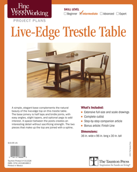 Misc. Supplies Fine Woodworking's Live-Edge Trestle Table Plan Book