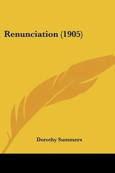 Paperback Renunciation (1905) Book