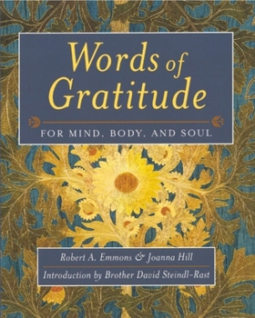 Hardcover Words of Gratitude Mind Body & Soul Book
