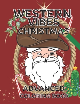 Paperback Western Vibes Christmas Advanced Coloring Book