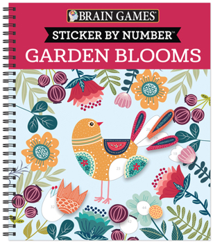 Spiral-bound Brain Games - Sticker by Number: Garden Blooms Book