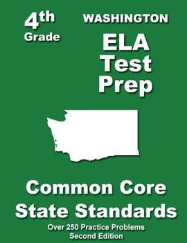 Paperback Washington 4th Grade ELA Test Prep: Common Core Learning Standards Book