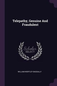 Paperback Telepathy, Genuine And Fraudulent Book