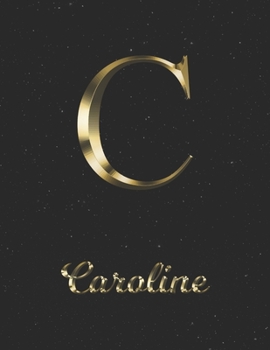 Paperback Caroline: 1 Year Daily Planner (12 Months) - Yellow Gold Effect Letter C Initial First Name - 2020 - 2021 - 365 Pages for Planni Book