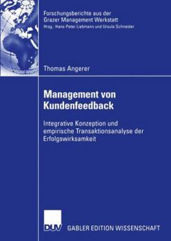Paperback Management Von Kundenfeedback [German] Book