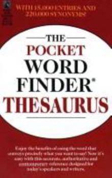 Mass Market Paperback Pocket Word Finder Thesaurus: Pocket Word Finder Thesaurus Book
