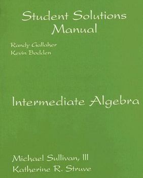 Paperback Intermediate Algebra: Student Solutions Manual Book