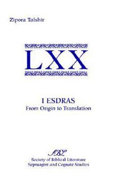 Paperback I Esdras: From Origin to Translation Book