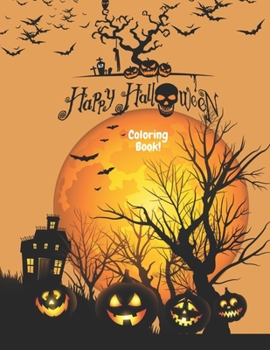 Paperback Happy Halloween Coloring Book: 100 Coloring Pages Of Halloween Book