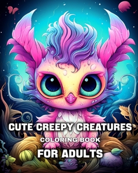 Paperback Cute Creepy Creatures Coloring Book For Adults: Mindfulness Colouring Pages, with Fantasy Creatures for Anxiety Relief Book