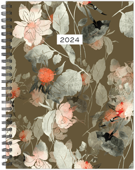 Spiral-bound Rustic Bloom 2024 6.5 X 8.5 Softcover Weekly Planner Book