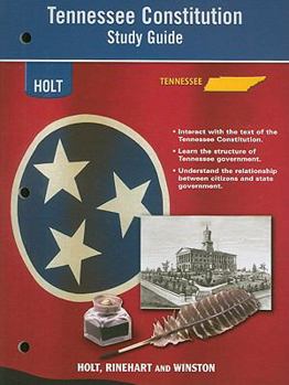 Paperback Holt Tennessee Constitution Study Guide Book