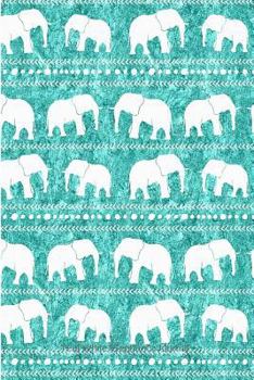 Paperback Teal White Elephants Journal: Lined Page Notebook Diary for Women & Teen Girls Book