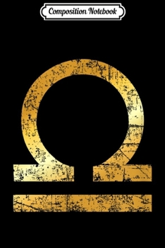 Composition Notebook: Zodiac Sign Libra (Vintage Golden-Yellow)  Journal/Notebook Blank Lined Ruled 6x9 100 Pages