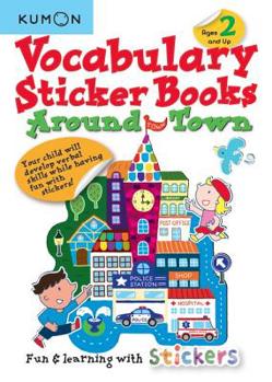 Paperback Kumon Vocabulary Sticker Books Around Town Book