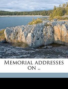 Paperback Memorial Addresses on .. Book