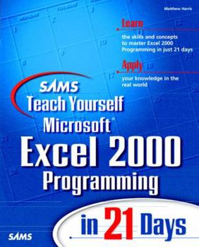 Paperback Teach Yourself Microsoft Excel 2000 Programming in 21 Days Book