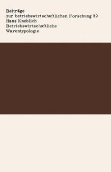 Paperback Betriebswirtschaftliche Warentypologie [German] Book