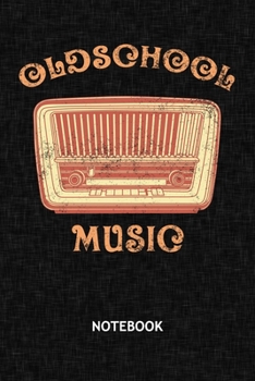 Oldschool Music: Retro Music Lover NOTEBOOK Grid-lined 6x9 - Retro Journal A5 Gridded - Vintage Lover Planner Reminisce 120 Pages SQUARED - 60th Birthday Diary 60s Music Soft Cover