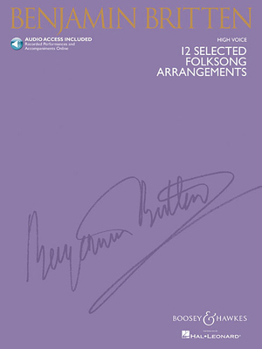 Paperback 12 Selected Folksong Arrangements with Audio of Performances and Accompaniments High Voice, Book/Online Audio Book