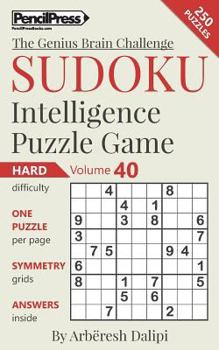 Paperback Sudoku Puzzle Books Volume 40. Hard. Sudoku Intelligence Puzzle Game Book