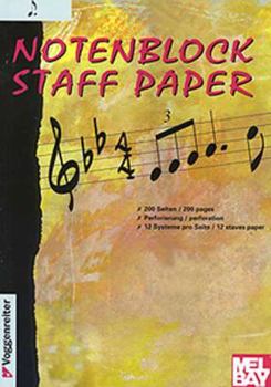 Paperback Notenblock Staff Paper Book