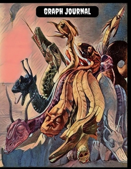 Dragon Graph Journal : Quad Ruled 4x4, Math, Science, Games, Children. Vintage Fantasy Art Cover, Large Blank Graphic Paper Notebook, 8. 5 X 11, 150 Pages, Dragon Knight Softcover Book. (Vol. 4)