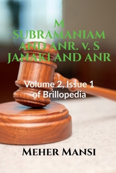 Paperback M SUBRAMANIAM AND ANR. v. S JANAKI AND ANR. Book