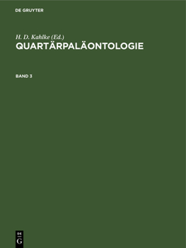 Hardcover Quartärpaläontologie. Band 3 [German] Book