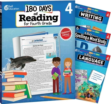 180 Days Reading 2nd Ed, Writing, Spelling, & Language Grade 4: 4-Book Set