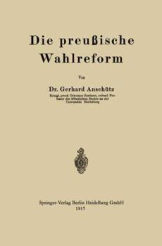 Paperback Die Preußische Wahlreform [German] Book