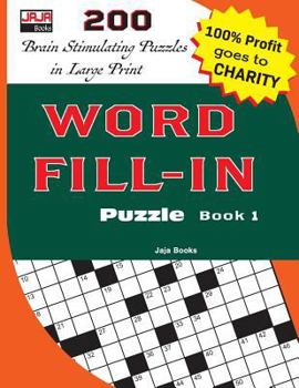 Paperback Word Fill-In Puzzle Book 1 [Large Print] Book