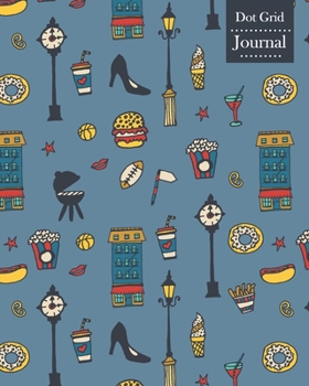 Dot Grid Journal: Notebook Planner with City Life Themed Cover Design