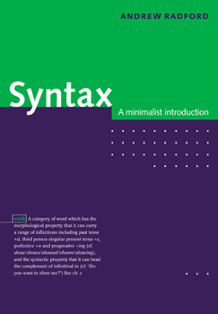 Paperback Syntax: A Minimalist Introduction Book