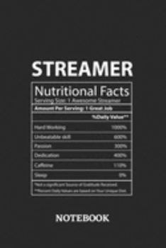 Paperback Nutritional Facts Streamer Awesome Notebook: 6x9 inches - 110 blank numbered pages - Greatest Passionate working Job Journal - Gift, Present Idea Book