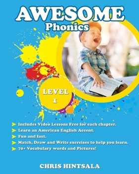 Paperback Awesome Phonics: Level 1 Book