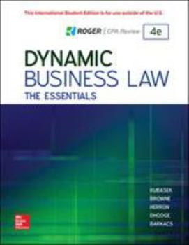 Paperback Dynamic Business Law: The Essential 4th Edition Book