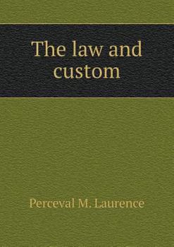 Paperback The law and custom Book