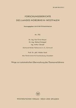 Paperback Wege Zur Automatischen Überwachung Des Thomasverfahrens [German] Book