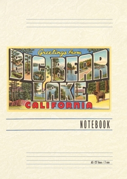 Paperback Vintage Lined Notebook Greetings from Big Bear Lake, California Book