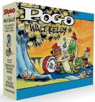 Hardcover Pogo the Complete Syndicated Comic Strips Box Set: Volume 1 & 2: Through the Wild Blue Wonder and Bona Fide Balderdash Book