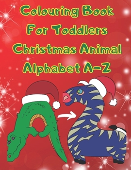 Paperback Colouring Book for Toddlers Christmas Animal Alphabet A-Z Book