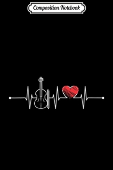 Composition Notebook: Double Bass Heartbeat Gift EKG Music Musicians Lover Funny Journal/Notebook Blank Lined Ruled 6x9 100 Pages