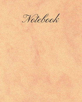 Paperback Notebook: 8" x 10" notebook - 112 Pages - Brown Cover Book