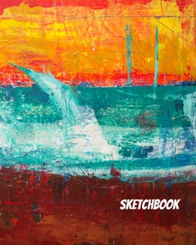 Paperback Sketchbook: Abstract Paint Design Drawing Book