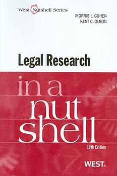 Paperback Legal Research in a Nutshell Book