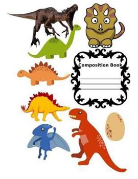 Paperback Dinosaur Composition Notebook, 8.5 x 11, Wide Ruled 100 Pages (School Notebooks) Book