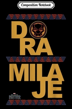 Paperback Composition Notebook: Marvel Black Panther Movie Dora Milaje Text Graphic Journal/Notebook Blank Lined Ruled 6x9 100 Pages Book