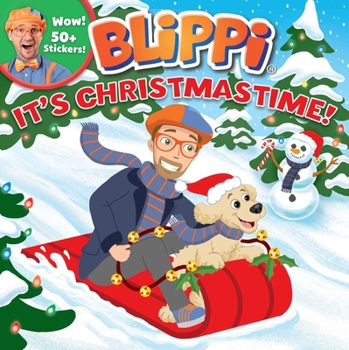 Paperback Blippi: It's Christmastime! [With Stickers] Book