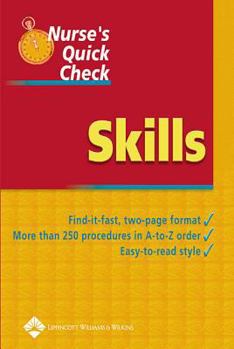 Hardcover Nurse's Quick Check: Skills Book